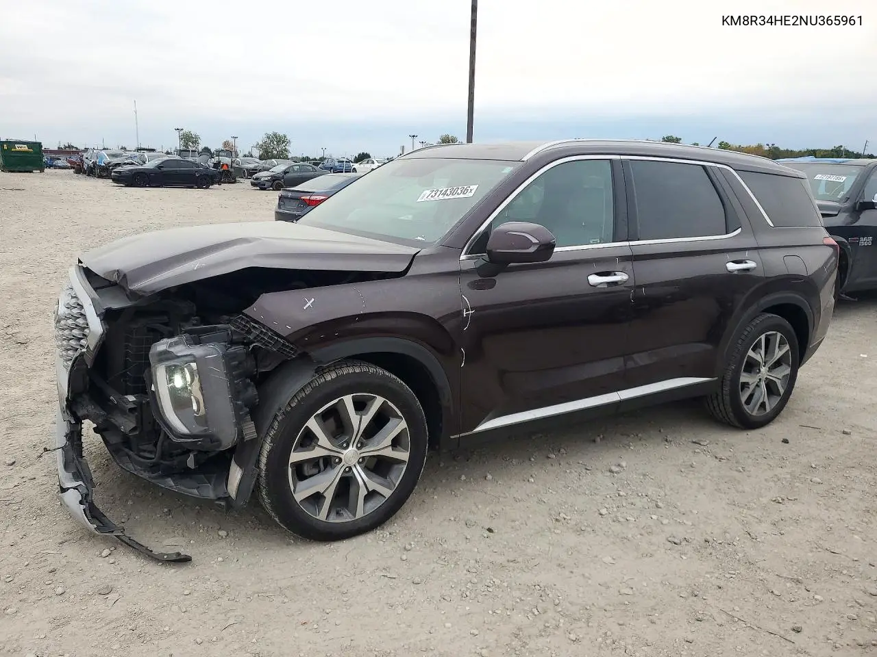 HYUNDAI PALISADE 2022, VIN KM8R34HE2NU365961