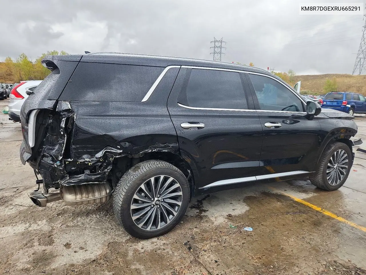 2024 HYUNDAI PALISADE VIN KM8R7DGEXRU665291 — фото 3