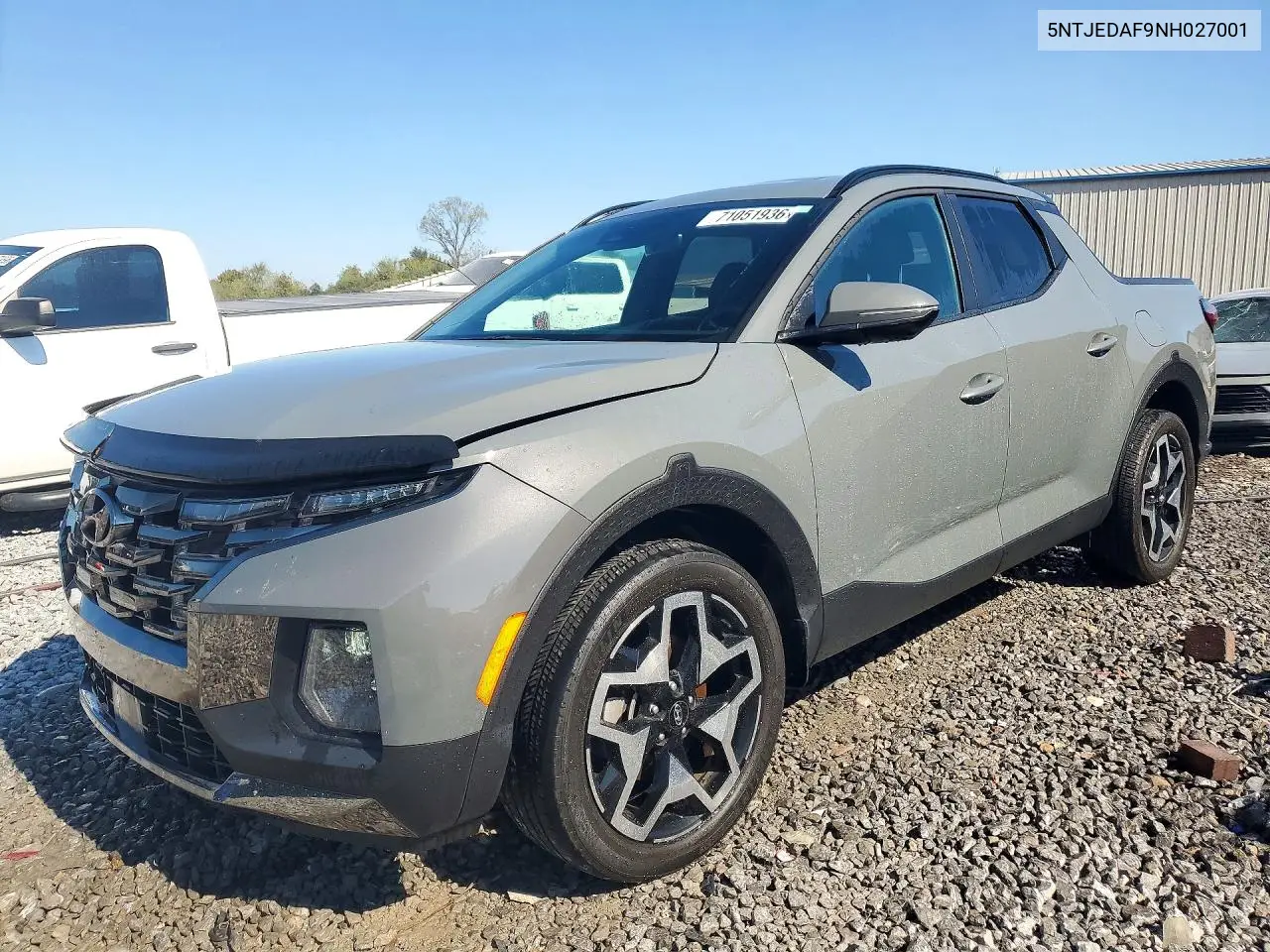 HYUNDAI SANTA CRUZ 2022, VIN 5NTJEDAF9NH027001