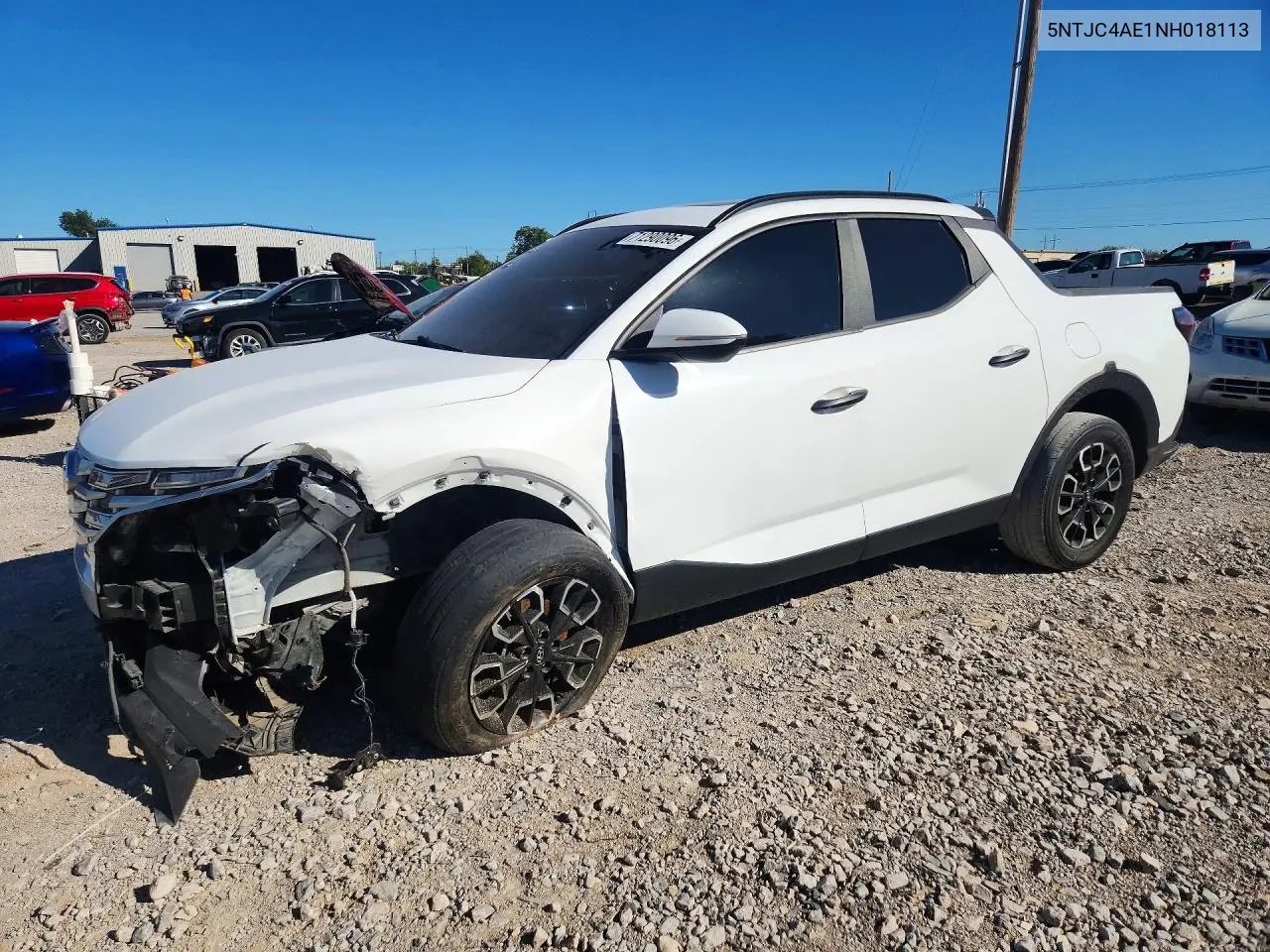 HYUNDAI SANTA CRUZ 2022, VIN 5NTJC4AE1NH018113