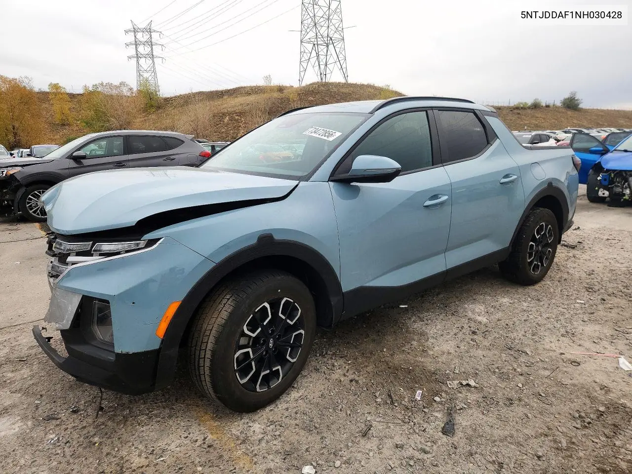 HYUNDAI SANTA CRUZ 2022, VIN 5NTJDDAF1NH030428