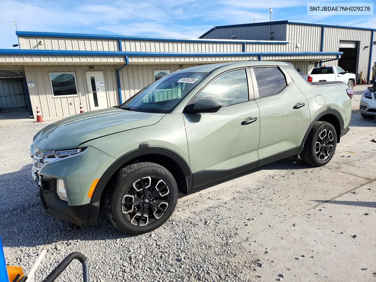 HYUNDAI SANTA CRUZ 2022, VIN 5NTJBDAE7NH029278