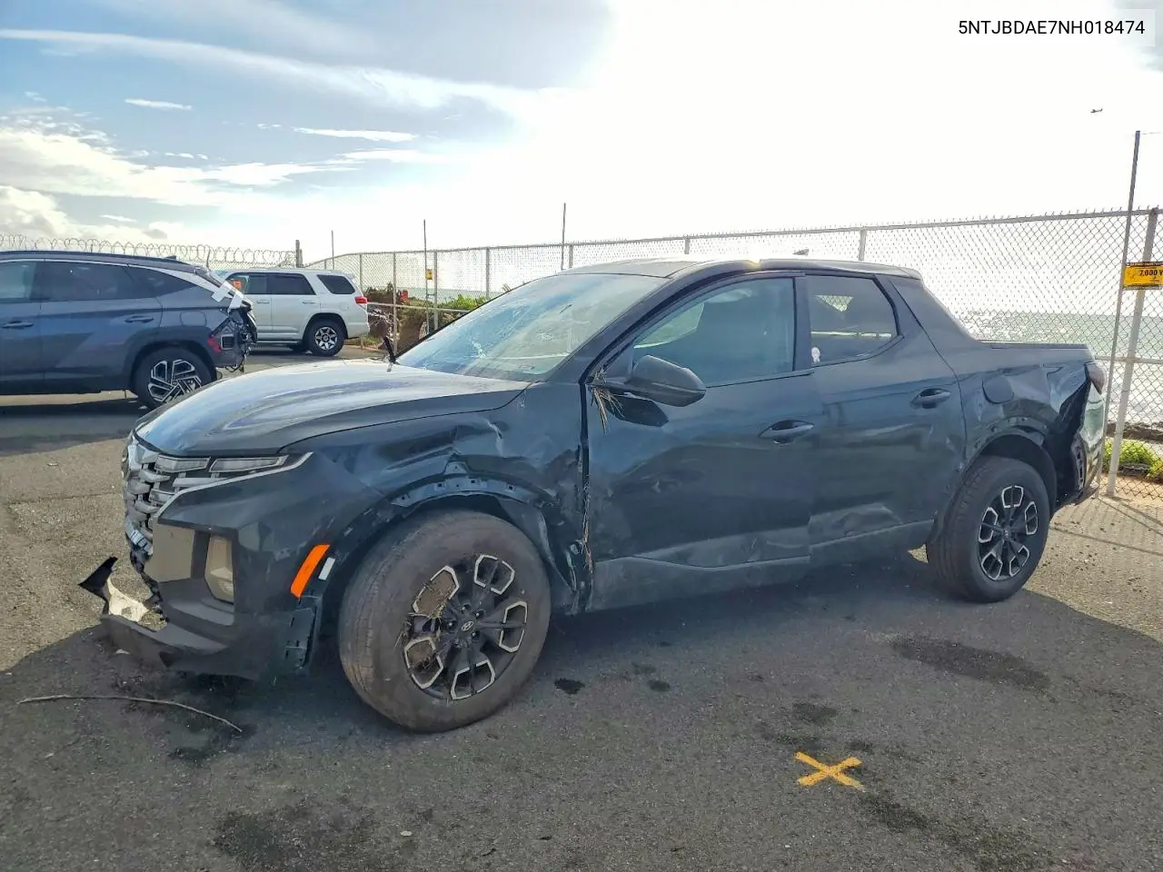 HYUNDAI SANTA CRUZ 2022, VIN 5NTJBDAE7NH018474