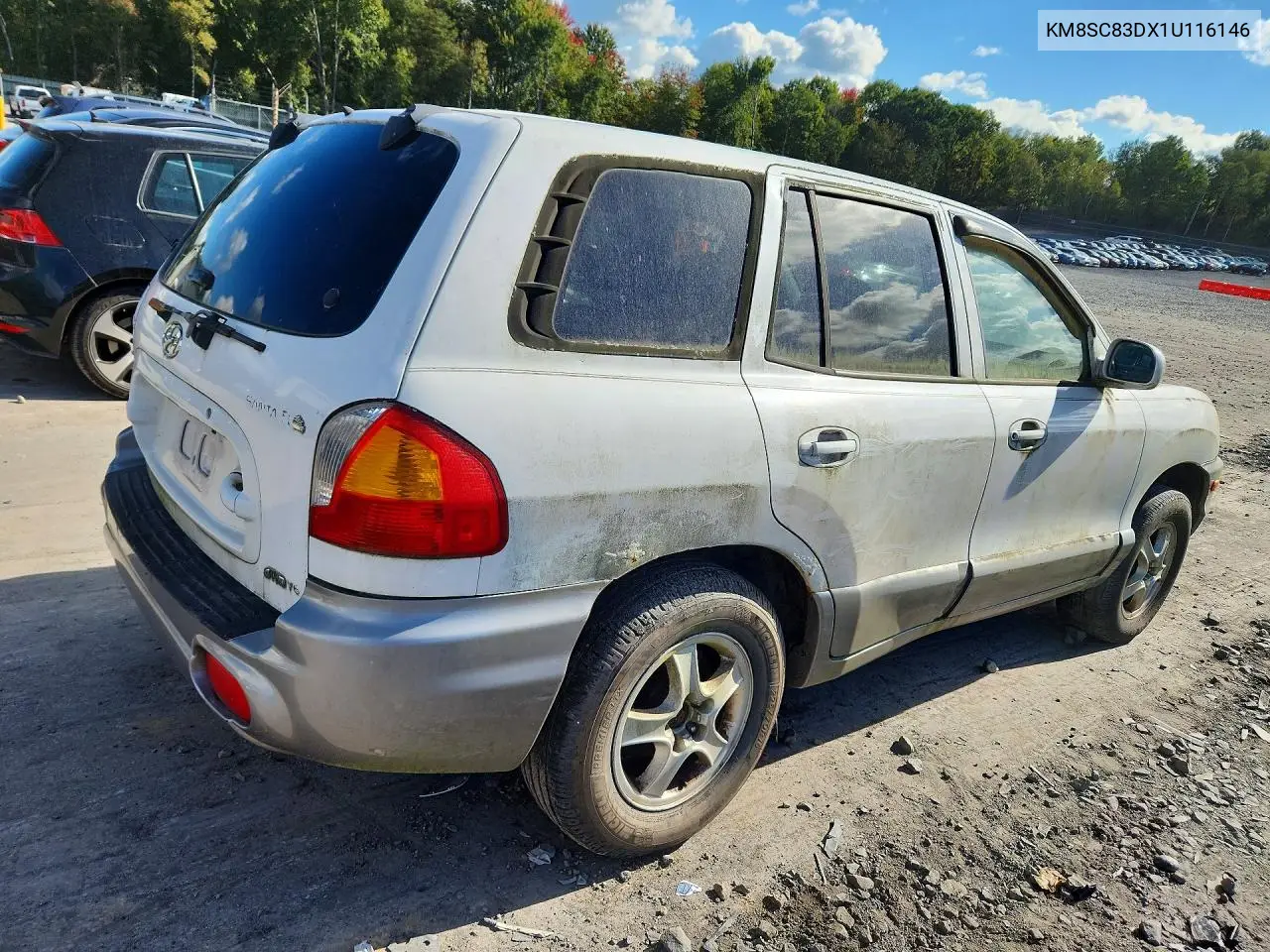 2001 HYUNDAI SANTA FE VIN KM8SC83DX1U116146 — фото 3