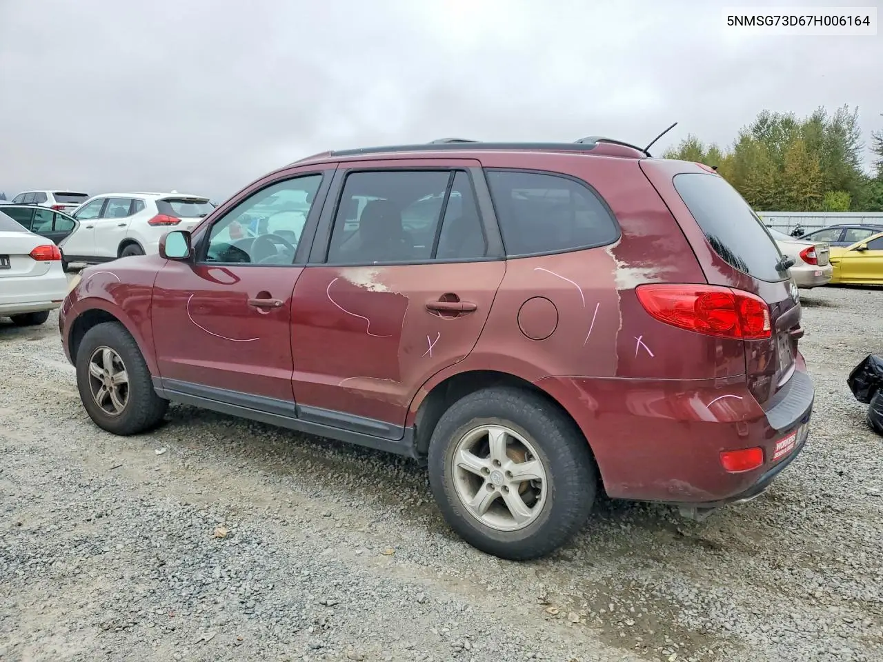 2007 HYUNDAI SANTA FE VIN 5NMSG73D67H006164 — фото 2