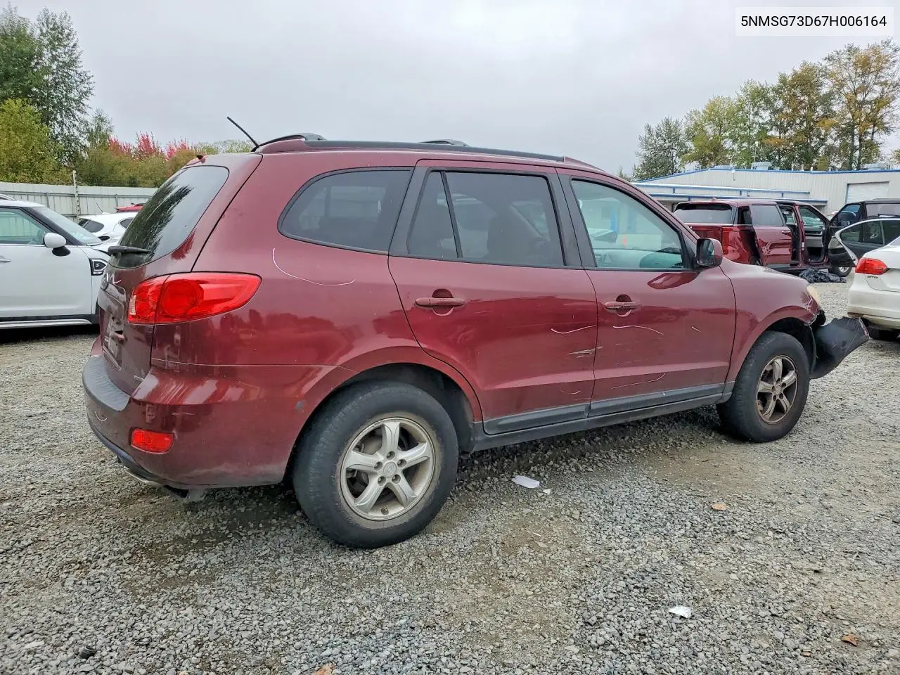 2007 HYUNDAI SANTA FE VIN 5NMSG73D67H006164 — фото 3