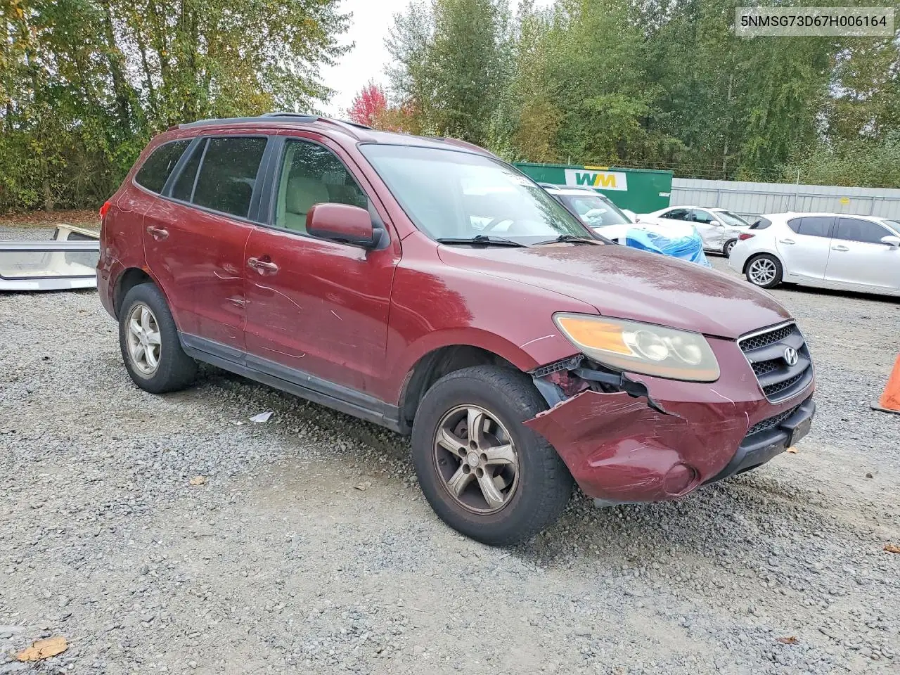 2007 HYUNDAI SANTA FE VIN 5NMSG73D67H006164 — фото 4
