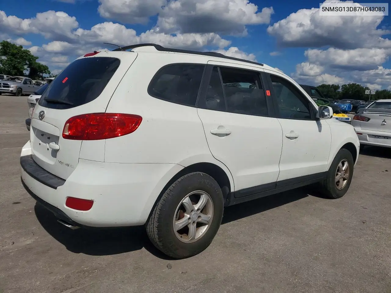 2007 HYUNDAI SANTA FE VIN 5NMSG13D87H043083 — фото 3