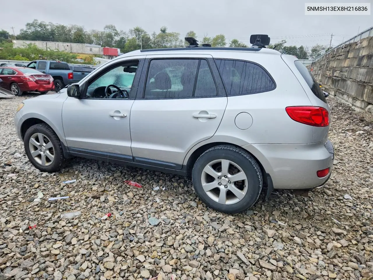 2008 HYUNDAI SANTA FE VIN 5NMSH13EX8H216836 — фото 2