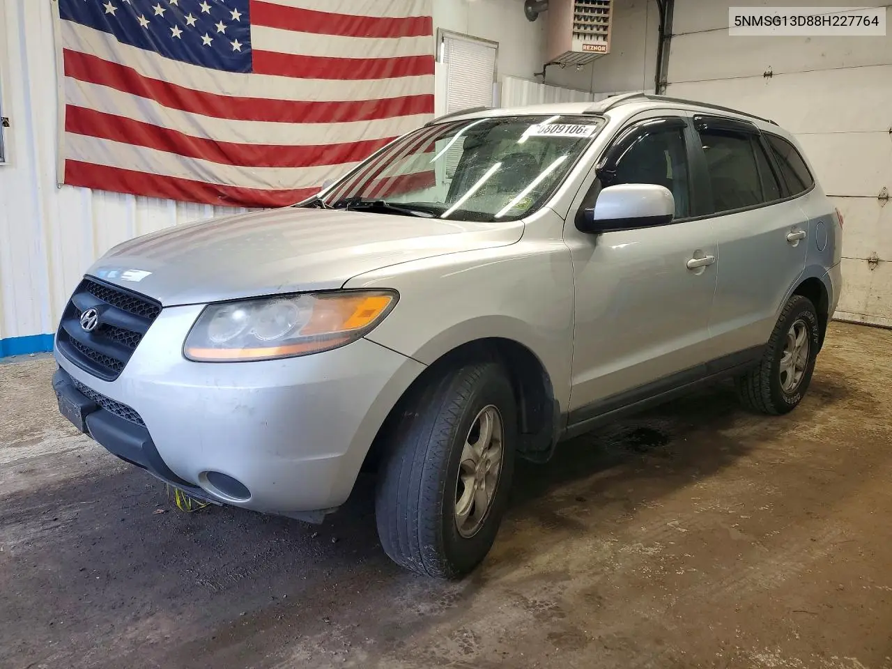 HYUNDAI SANTA FE 2008, VIN 5NMSG13D88H227764