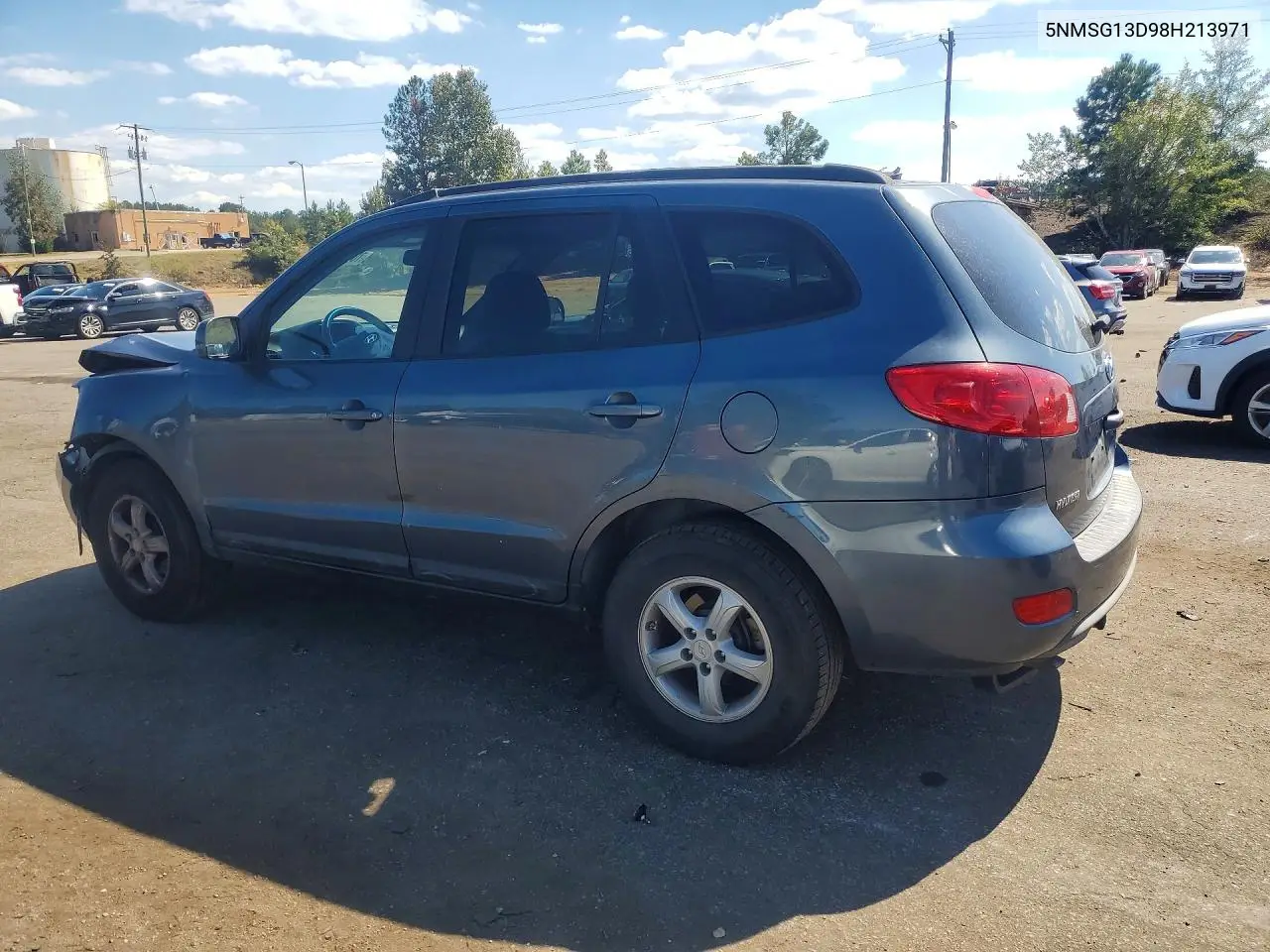 2008 HYUNDAI SANTA FE VIN 5NMSG13D98H213971 — фото 2
