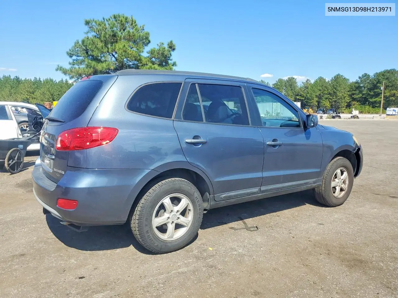 2008 HYUNDAI SANTA FE VIN 5NMSG13D98H213971 — фото 3