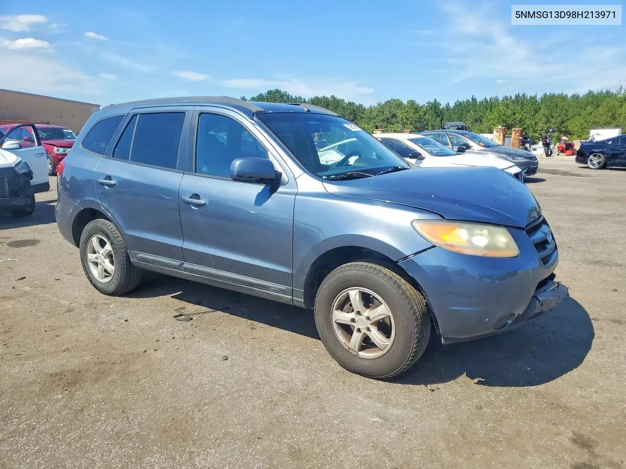 2008 HYUNDAI SANTA FE VIN 5NMSG13D98H213971 — фото 4