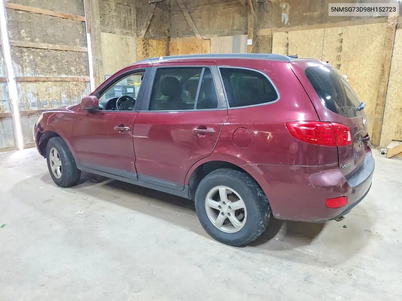 2008 HYUNDAI SANTA FE VIN 5NMSG73D98H152723 — фото 2