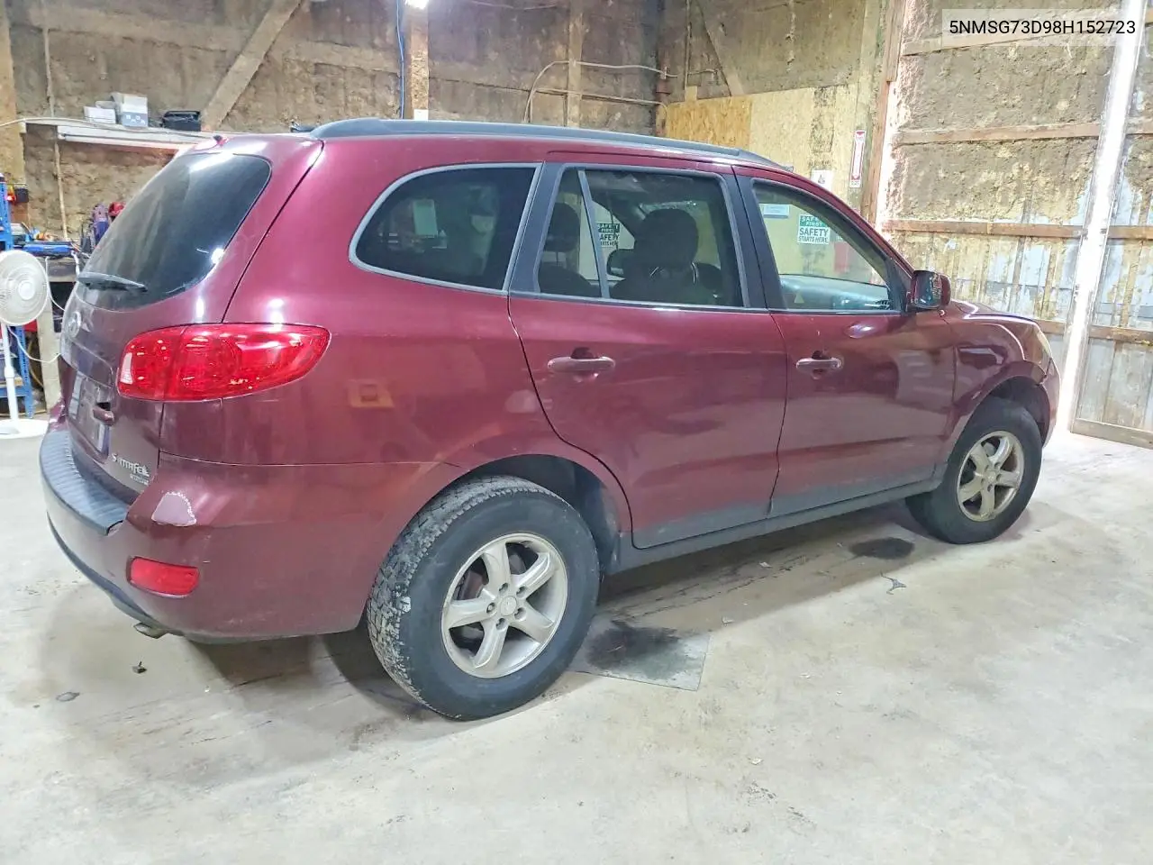 2008 HYUNDAI SANTA FE VIN 5NMSG73D98H152723 — фото 3