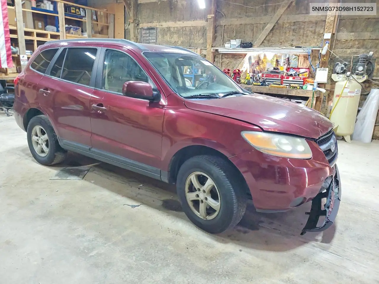2008 HYUNDAI SANTA FE VIN 5NMSG73D98H152723 — фото 4