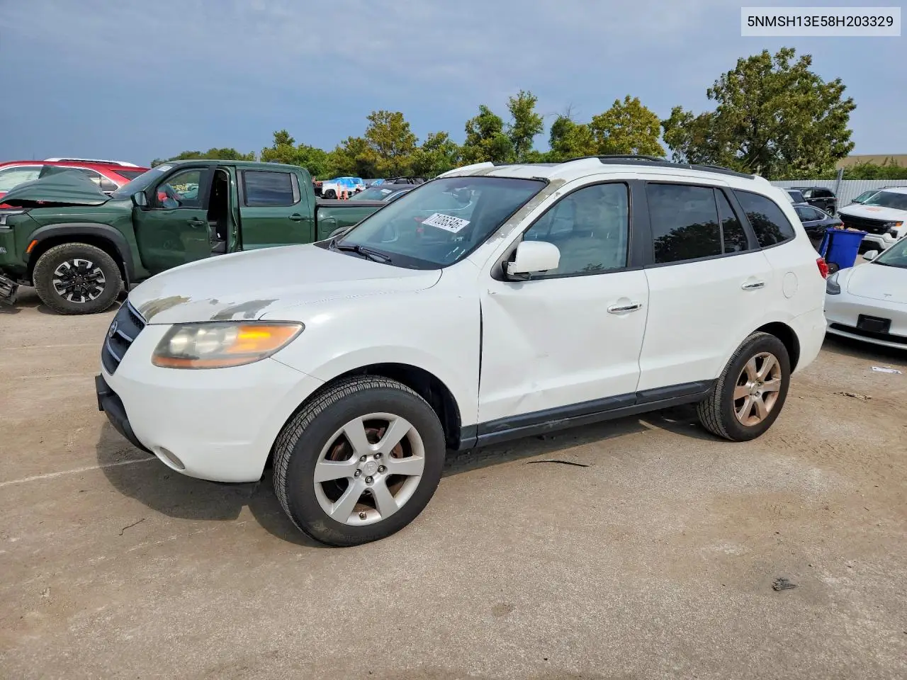 HYUNDAI SANTA FE 2008, VIN 5NMSH13E58H203329