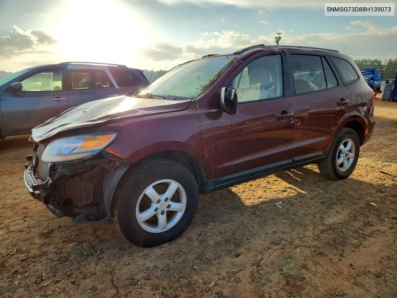 HYUNDAI SANTA FE 2008, VIN 5NMSG73D88H139073