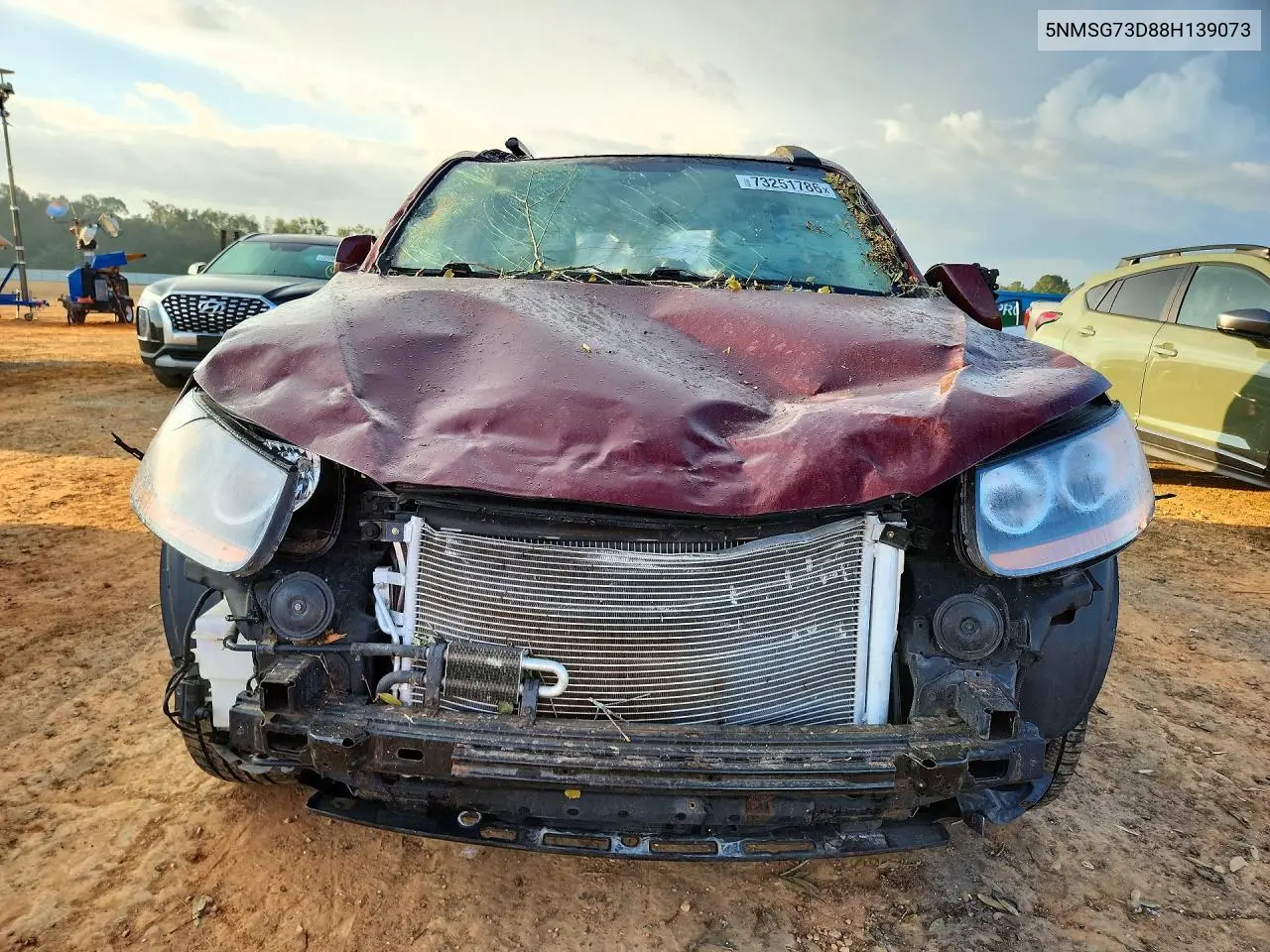 2008 HYUNDAI SANTA FE VIN 5NMSG73D88H139073 — фото 5