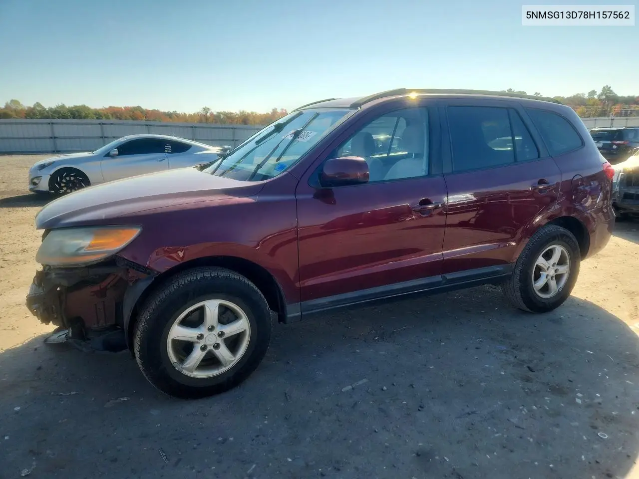 HYUNDAI SANTA FE 2008, VIN 5NMSG13D78H157562