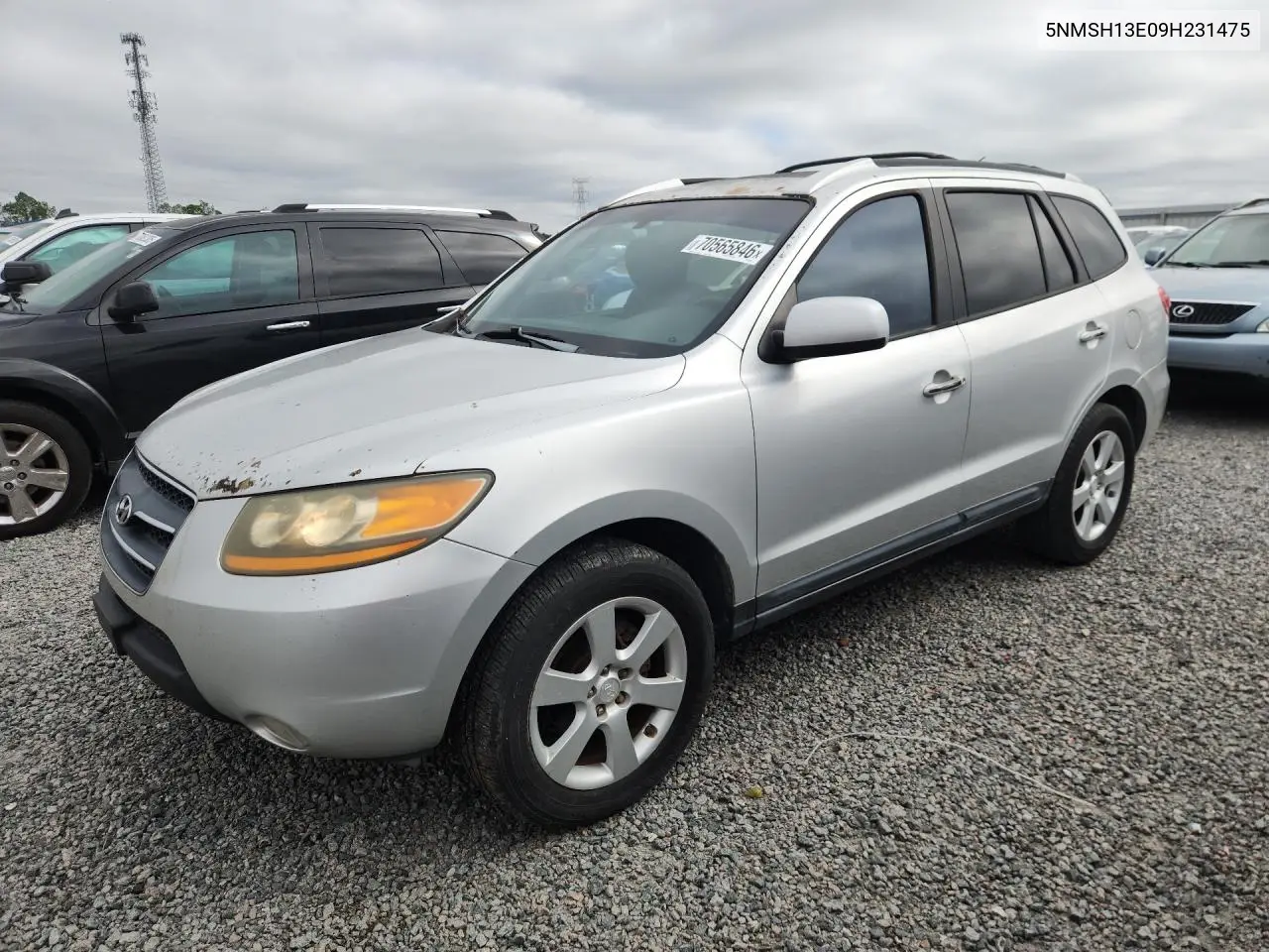 HYUNDAI SANTA FE 2009, VIN 5NMSH13E09H231475
