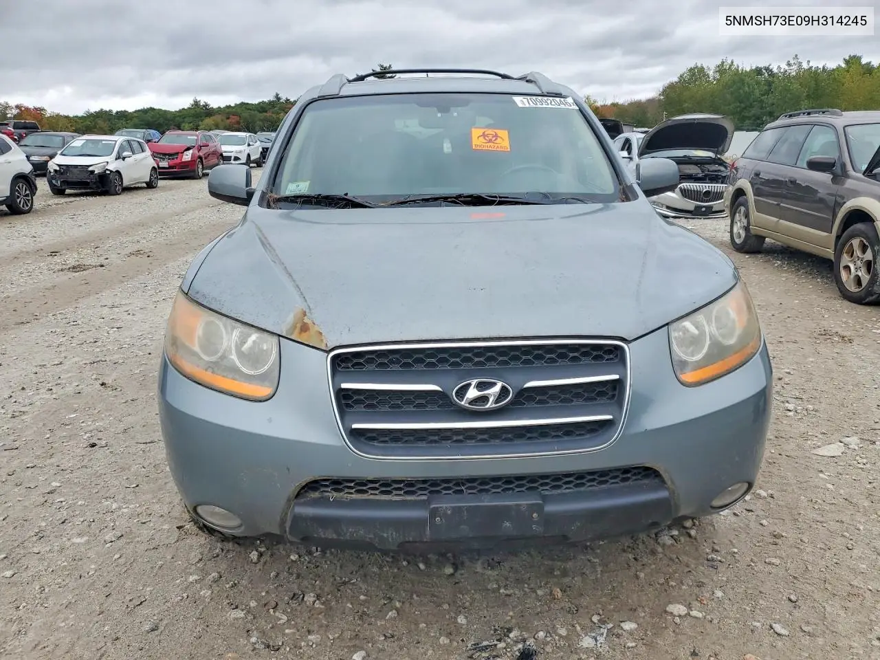 2009 HYUNDAI SANTA FE VIN 5NMSH73E09H314245 — фото 5