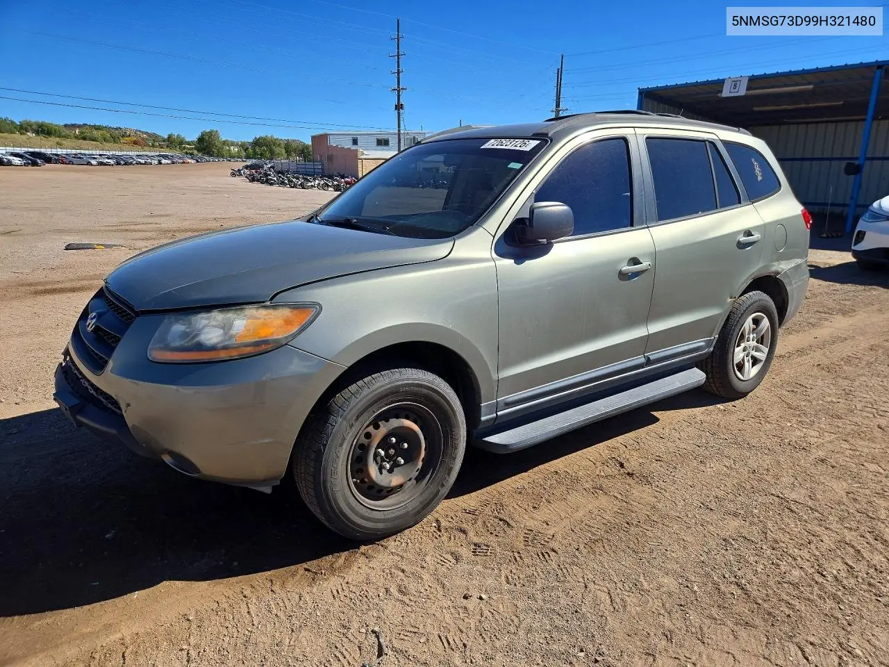 HYUNDAI SANTA FE 2009, VIN 5NMSG73D99H321480