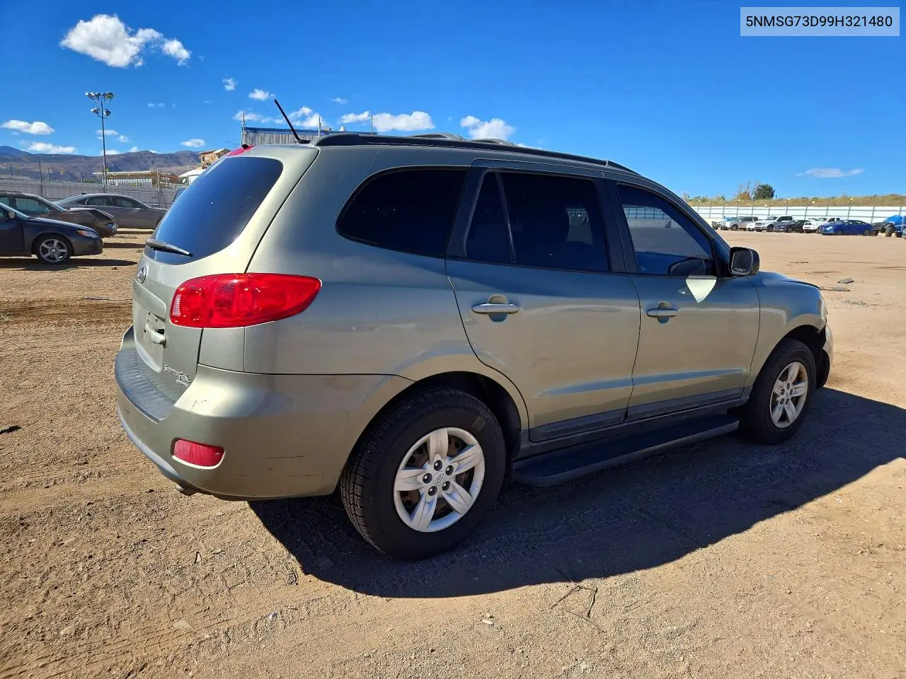 2009 HYUNDAI SANTA FE VIN 5NMSG73D99H321480 — фото 3