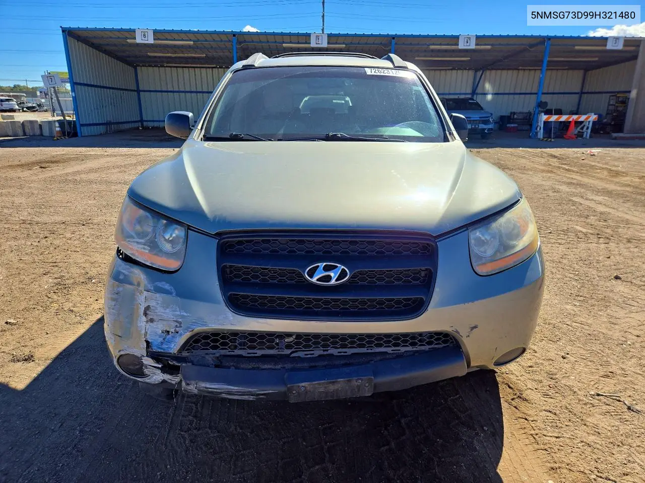 2009 HYUNDAI SANTA FE VIN 5NMSG73D99H321480 — фото 5