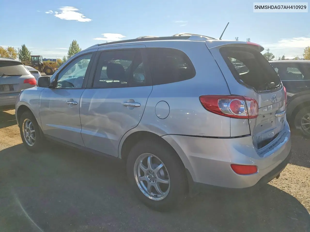 2010 HYUNDAI SANTA FE VIN 5NMSHDAG7AH410929 — фото 2