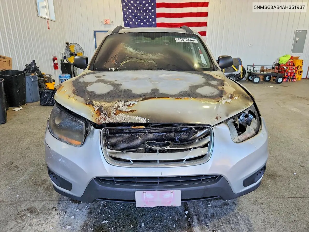 2010 HYUNDAI SANTA FE VIN 5NMSG3AB4AH351937 — фото 5