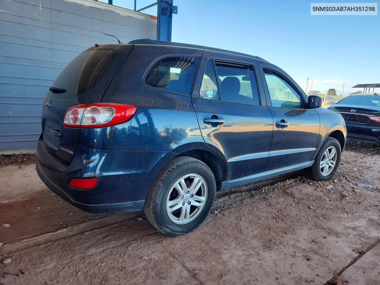 2010 HYUNDAI SANTA FE VIN 5NMSG3AB7AH351298 — фото 3