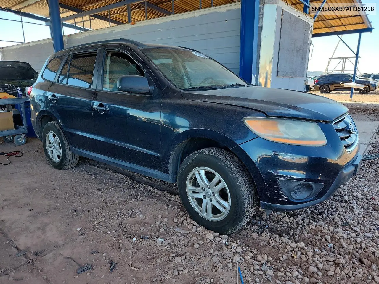 2010 HYUNDAI SANTA FE VIN 5NMSG3AB7AH351298 — фото 4