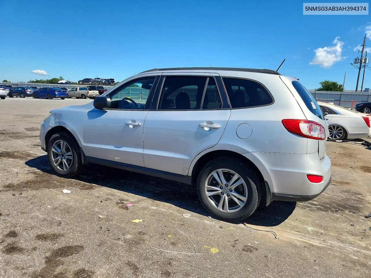 2010 HYUNDAI SANTA FE VIN 5NMSG3AB3AH394374 — фото 2