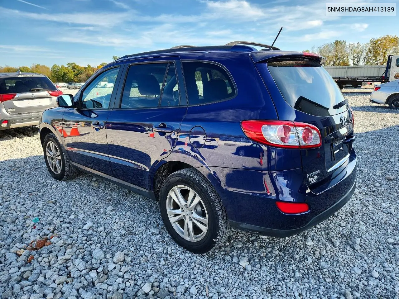 2010 HYUNDAI SANTA FE VIN 5NMSHDAG8AH413189 — фото 2