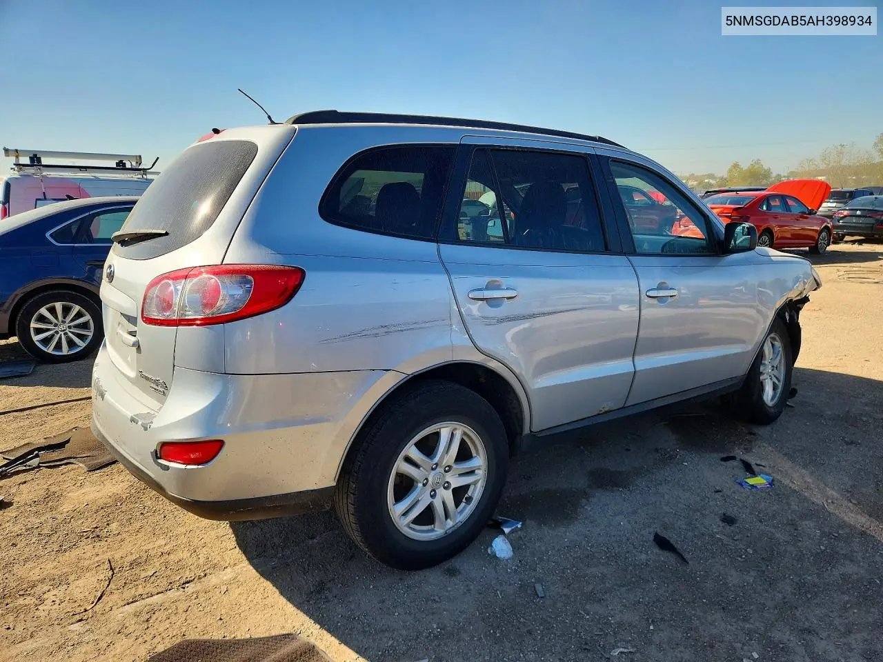 2010 HYUNDAI SANTA FE VIN 5NMSGDAB5AH398934 — фото 3