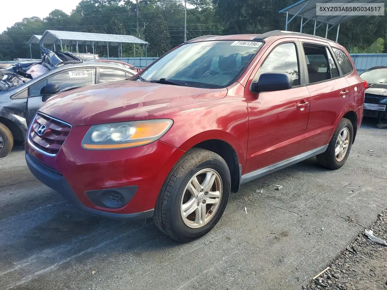 HYUNDAI SANTA FE 2011, VIN 5XYZG3AB5BG034517
