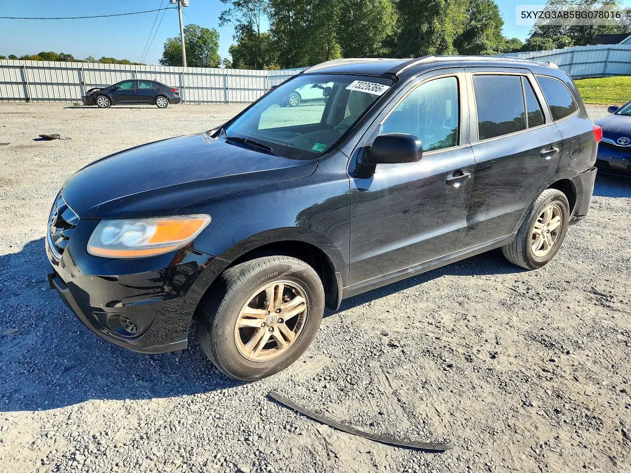 HYUNDAI SANTA FE 2011, VIN 5XYZG3AB5BG078016