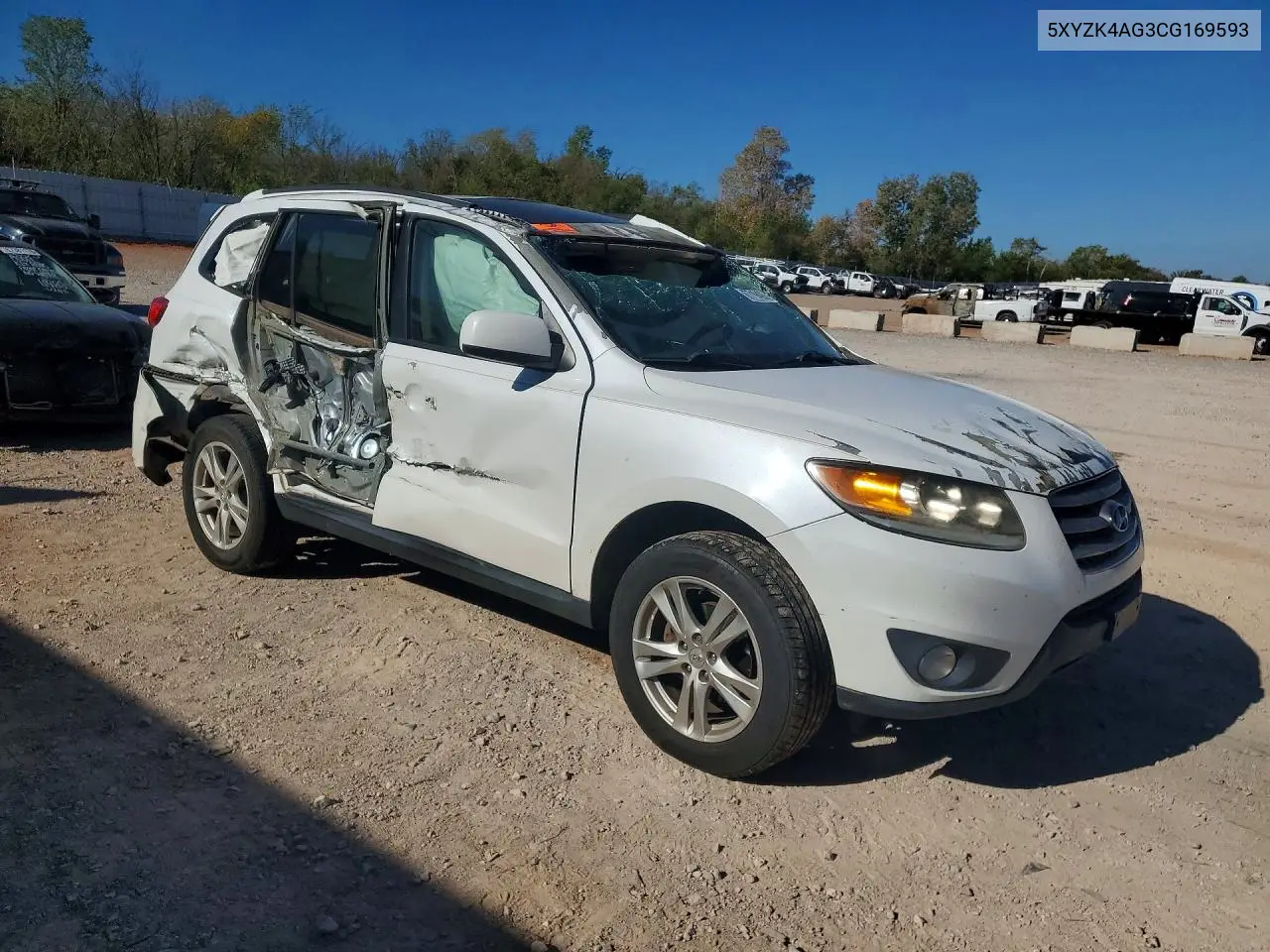 HYUNDAI SANTA FE 2012, VIN 5XYZK4AG3CG169593