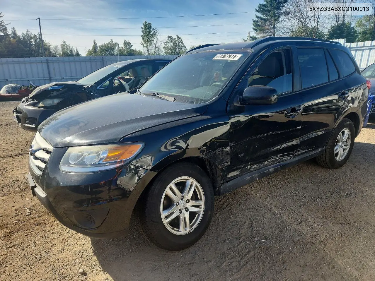 HYUNDAI SANTA FE 2012, VIN 5XYZG3ABXCG100013