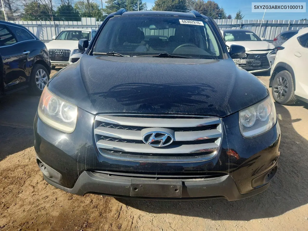 2012 HYUNDAI SANTA FE VIN 5XYZG3ABXCG100013 — фото 5