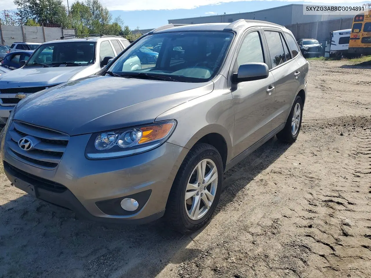HYUNDAI SANTA FE 2012, VIN 5XYZG3AB8CG094891