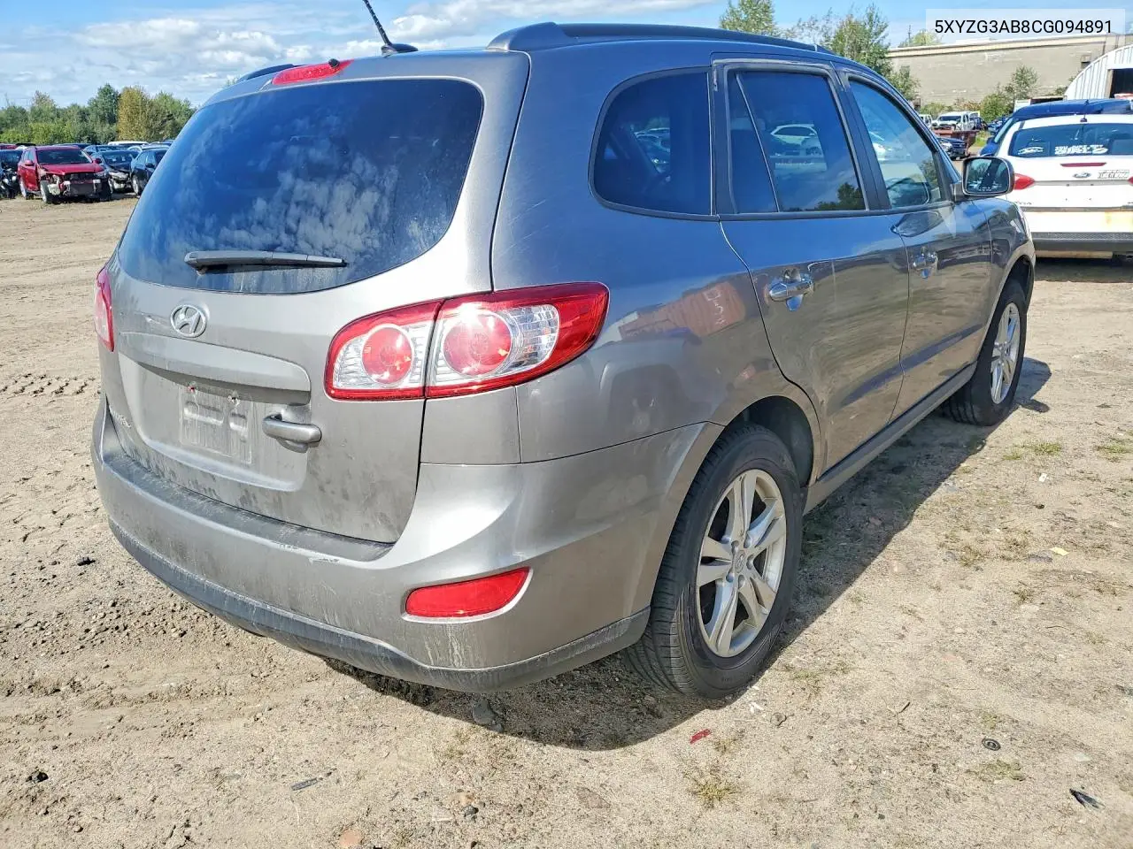 2012 HYUNDAI SANTA FE VIN 5XYZG3AB8CG094891 — фото 3