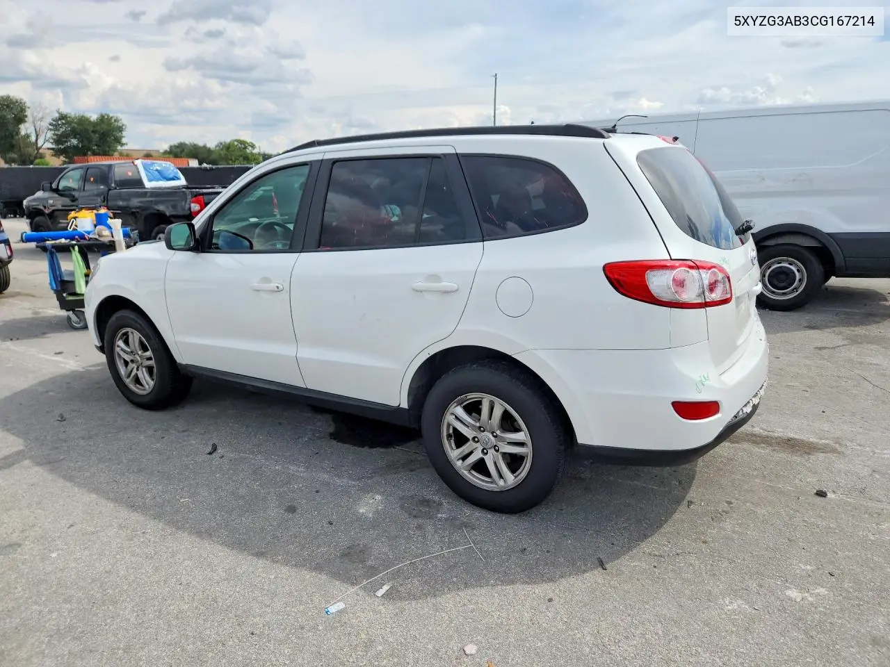 2012 HYUNDAI SANTA FE VIN 5XYZG3AB3CG167214 — фото 2