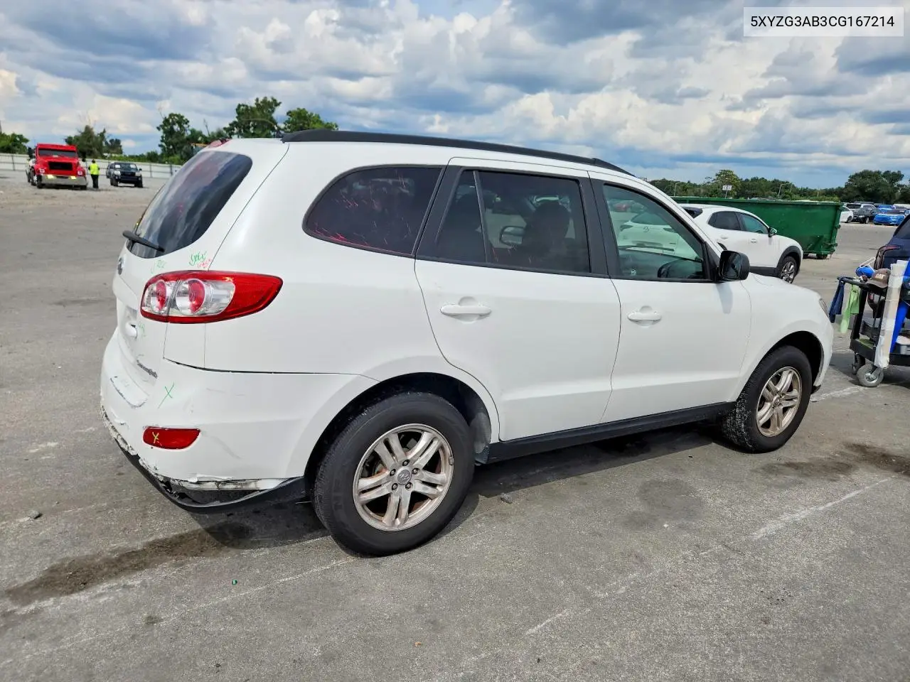 2012 HYUNDAI SANTA FE VIN 5XYZG3AB3CG167214 — фото 3