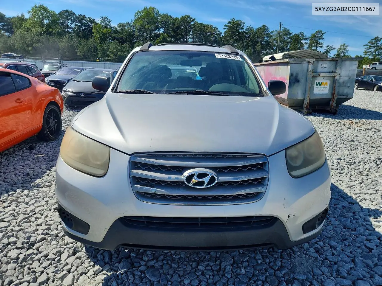 2012 HYUNDAI SANTA FE VIN 5XYZG3AB2CG111667 — фото 5