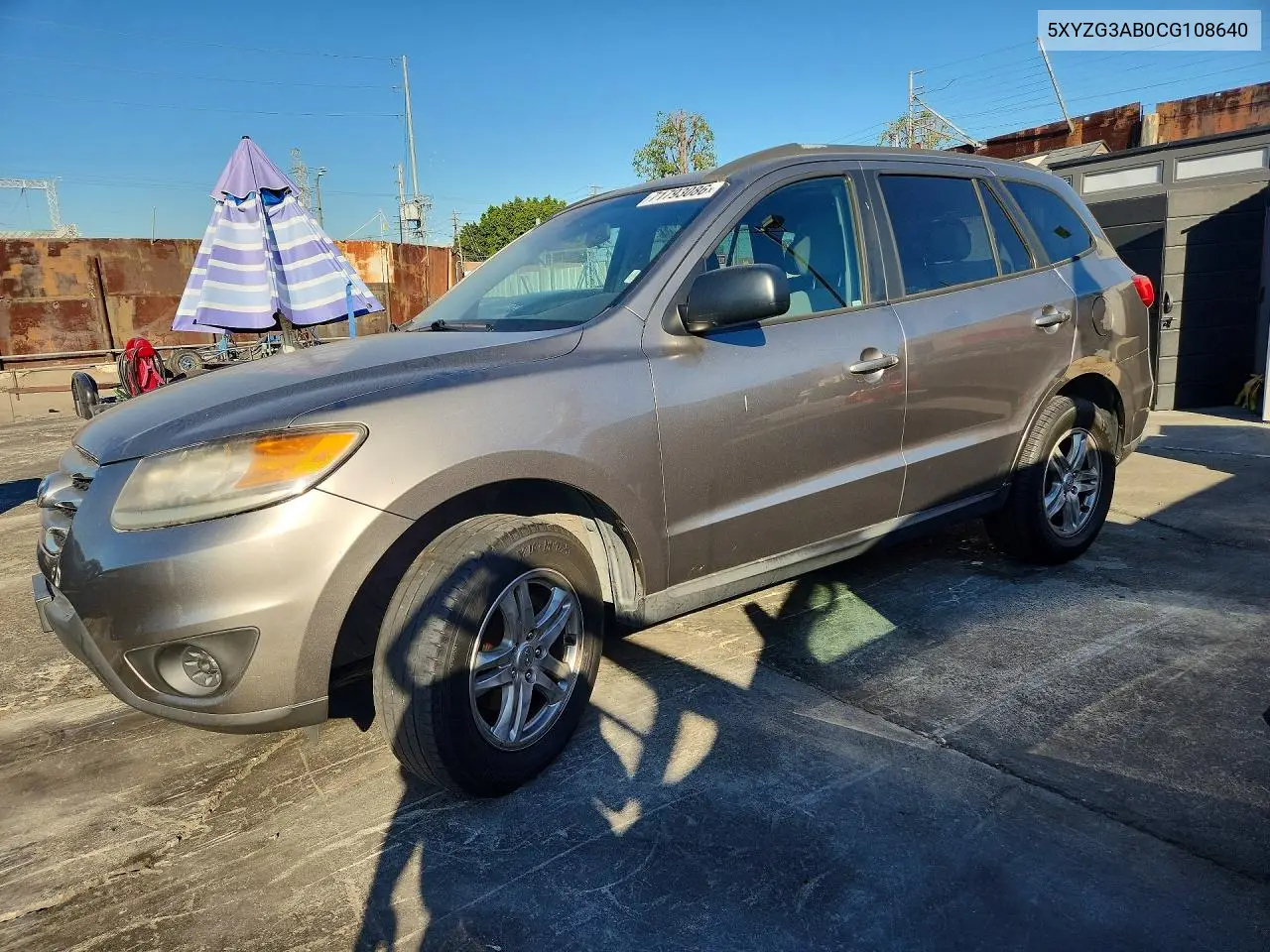 HYUNDAI SANTA FE 2012, VIN 5XYZG3AB0CG108640