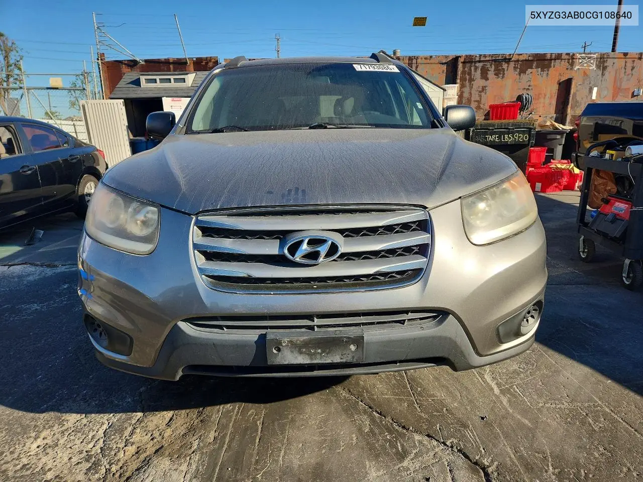 2012 HYUNDAI SANTA FE VIN 5XYZG3AB0CG108640 — фото 5