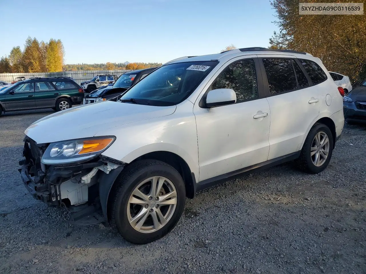HYUNDAI SANTA FE 2012, VIN 5XYZHDAG9CG116539