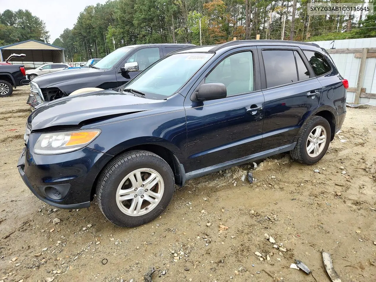 HYUNDAI SANTA FE 2012, VIN 5XYZG3AB1CG115645